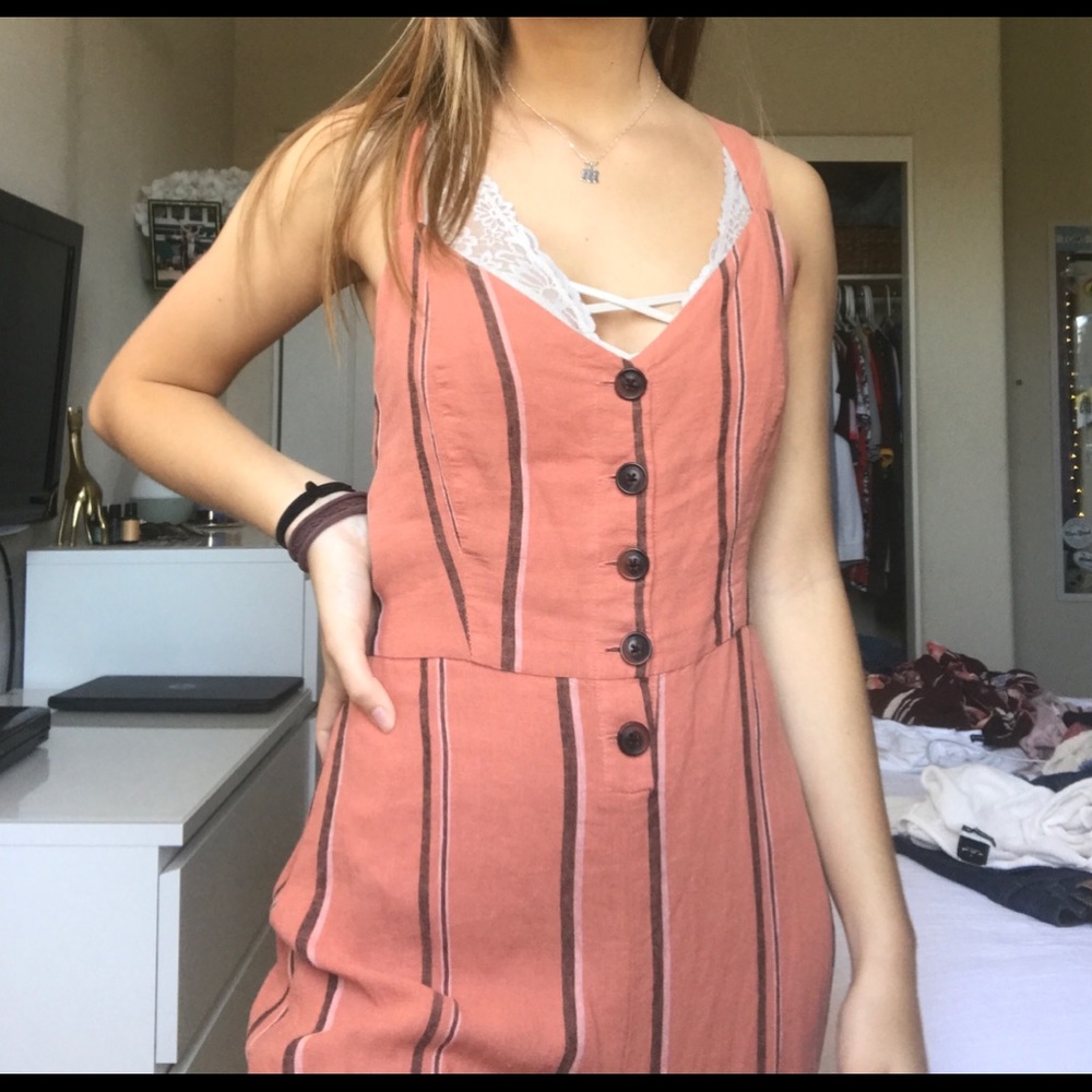 orange striped jumpsuit